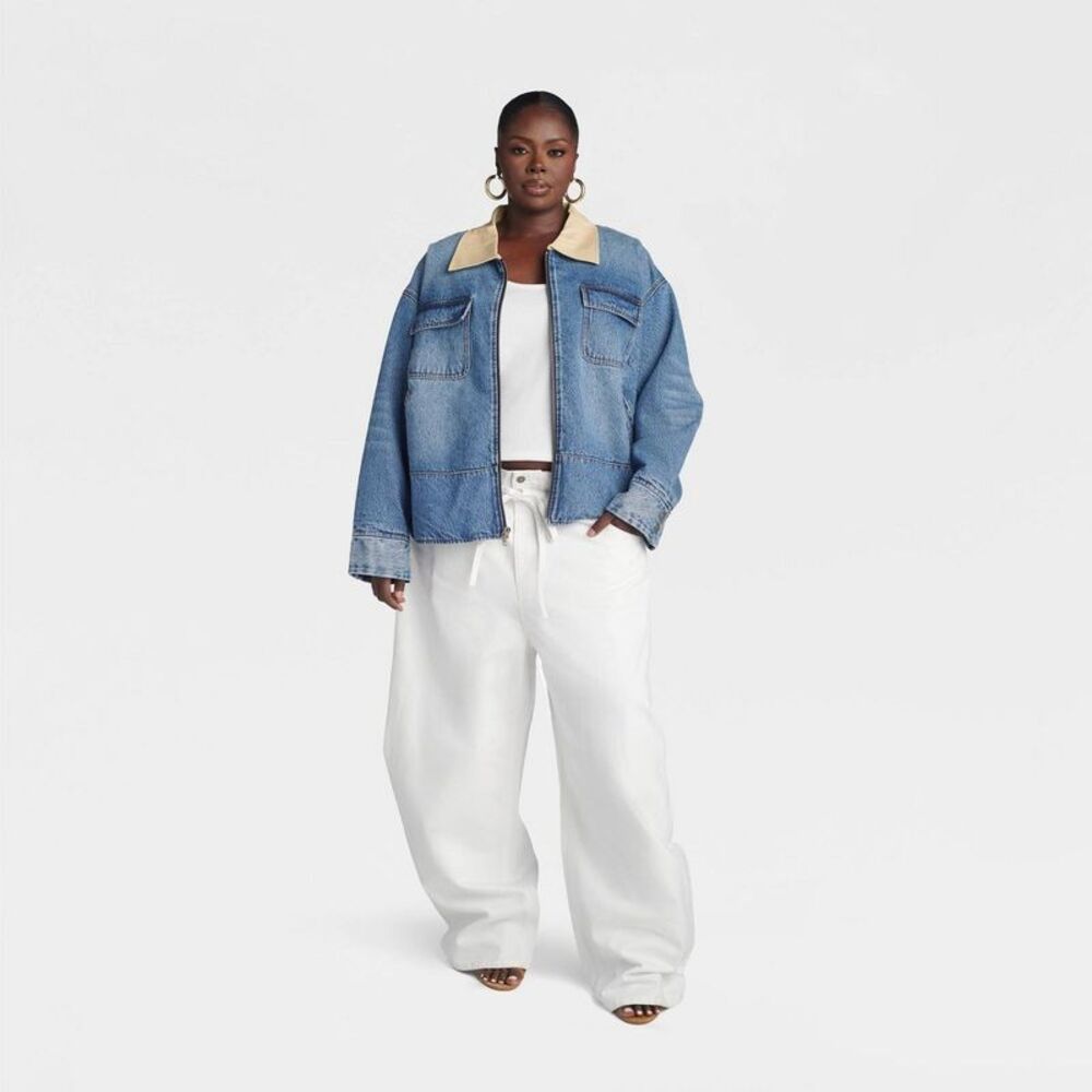 KBB by KAHLANA Women's 'The Carpenter Denim Jacket' - Medium Wash XL - Picture 3 of 3